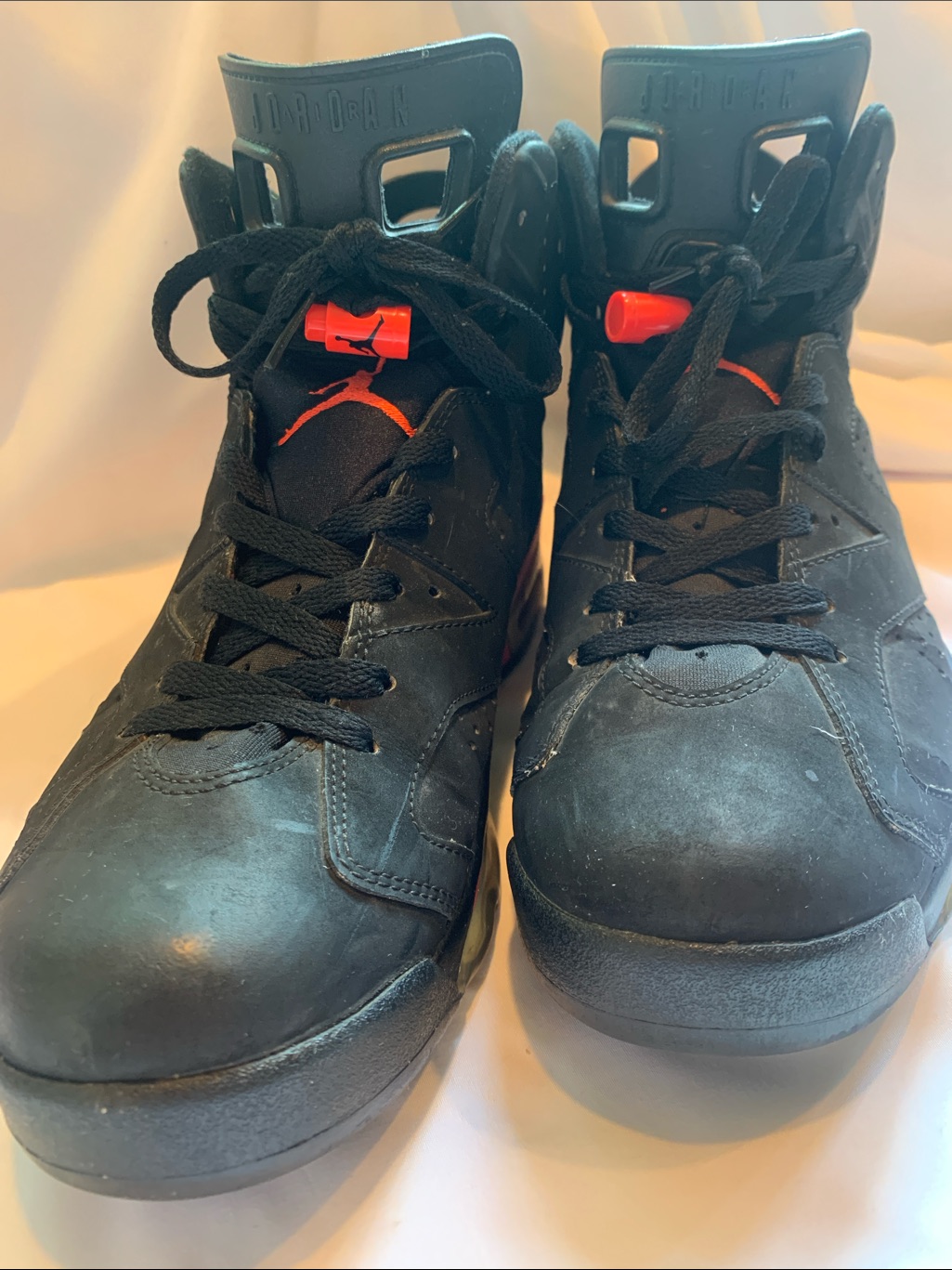 Nike Jordan 6 Retro Infrared Black 2014m Men’s Athletic Shoe With Red Accent
